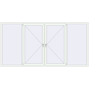 Купити Вікна 3140x1580 мм REHAU Euro 60 Білий (RAL 9016) з двох сторін