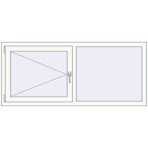 Купити Вікна 1600x700 мм REHAU Euro 60 Білий (RAL 9016) з двох сторін