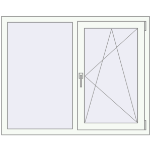 Купити Вікна 1300x1000 мм REHAU Euro 60 Білий (RAL 9016) з двох сторін