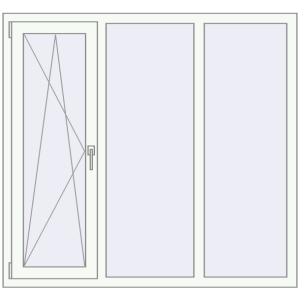 Купити Вікна 1450x1350 мм REHAU Euro 60 Білий (RAL 9016) з двох сторін