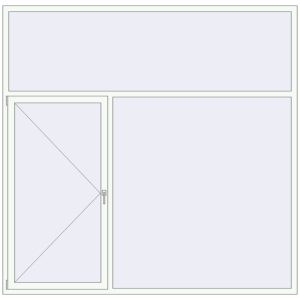 Купити Вікна 2500x2450 мм Altest Pony 375 RAL 9016 Traffic white з двох сторін