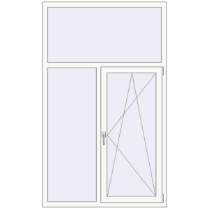 Купити Вікна 1180x1950 мм REHAU Euro 70 Білий (RAL 9016) з двох сторін