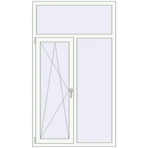 Купити Вікна 1080x1880 мм REHAU Euro 70 Білий (RAL 9016) з двох сторін