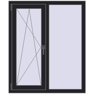 Купити Вікна 1000x1200 мм REHAU Euro 60 BLACK_ULTI-MATT з двох сторін