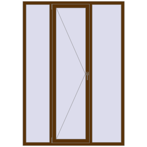 Купити Вікна 1550x2200 мм REHAU Euro 70 WALNUT з двох сторін