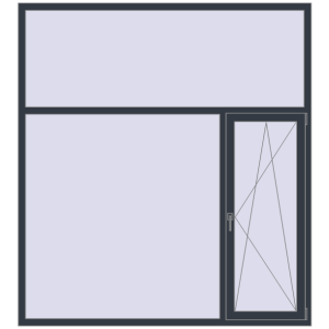 Купити Вікна 2000x2200 мм REHAU Euro 60 ANTHRACITE_GREY_STRUKTURAL з двох сторін