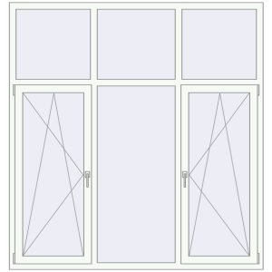 Купити Вікна 1900x2000 мм REHAU Euro 60 Білий (RAL 9016) з двох сторін