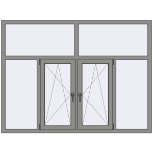 Купити Вікна 2000x1500 мм Altest Pony 375 RAL 9007 Grey aluminium з двох сторін