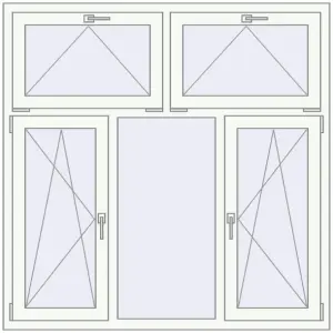 Купити Вікна 1500x1500 мм REHAU Brillant-Design Білий (RAL 9016) з двох сторін