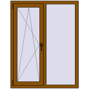 Купити Вікна 1050x1350 мм REHAU Euro 60 GOLDEN OAK з двох сторін