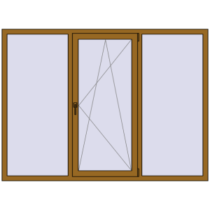 Купити Вікна 2040x1500 мм REHAU Euro 70 LIGHT_OAK з двох сторін