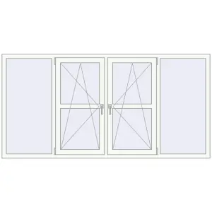 Купити Вікна 2400x1200 мм Altest Pony 375 RAL 9016 Traffic white з двох сторін