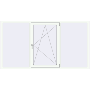 Купити Вікна 2200x1200 мм REHAU Euro 60 ANTHRACITE_GREY_STRUKTURAL ззовні