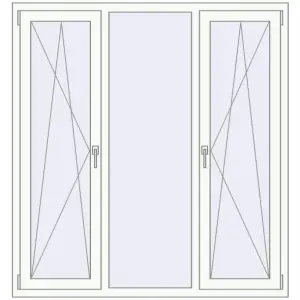 Купити Вікна 1500x1600 мм REHAU Euro 60 Білий (RAL 9016) з двох сторін