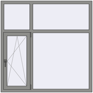 Купити Вікна 1500x1500 мм Altest Pony 375 RAL 9007 Grey aluminium з двох сторін