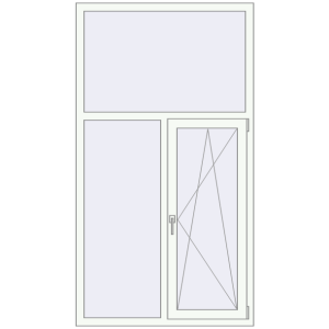 Купити Вікна 1100x2000 мм REHAU Euro 60 Білий (RAL 9016) з двох сторін