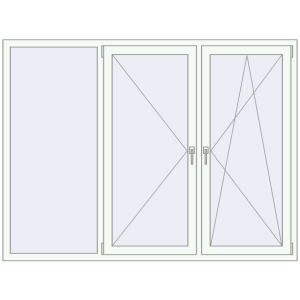 Купити Вікна 2000x1500 мм REHAU Euro 70 Білий (RAL 9016) з двох сторін