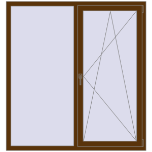 Купити Вікна 1500x1600 мм REHAU Brillant-Design WALNUT з двох сторін