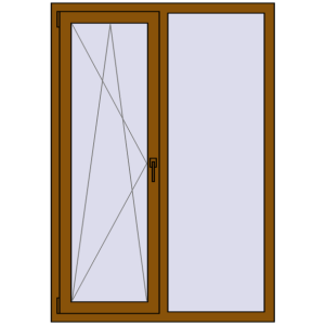 Купити Вікна 1120x1600 мм REHAU SYNEGO MD GOLDEN OAK з двох сторін