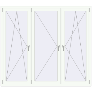 Купити Вікна 1800x1600 мм REHAU Euro 60 Білий (RAL 9016) з двох сторін