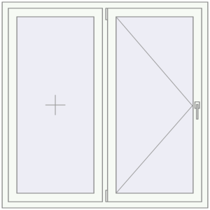 Купити Вікна 1400x1400 мм REHAU Euro 70 Білий (RAL 9016) з двох сторін