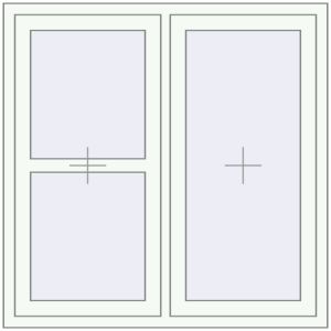 Купити Вікна 1200x1200 мм REHAU Euro 70 Білий (RAL 9016) з двох сторін