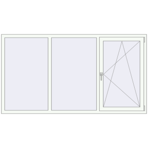 Купити Вікна 2200x1200 мм REHAU Euro 70 Білий (RAL 9016) з двох сторін