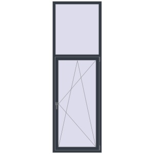 Купити Вікна 860x2660 мм REHAU Euro 70 ANTHRACITE_GREY_STRUKTURAL з двох сторін