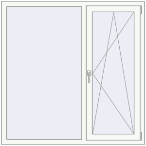 Купити Вікна 1400x1400 мм REHAU SYNEGO MD Білий (RAL 9016) з двох сторін