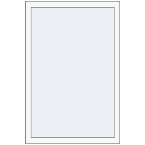 Металопластикове вікно 750x1150 мм Одностулкове (комплектація: Базова). Вид зсередини Купити Вікна 750x1150 мм REHAU Euro 70 Білий (RAL 9016) з двох сторін