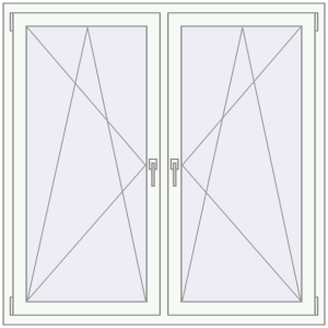 Купити Вікна 1400x1400 мм REHAU SYNEGO MD Білий (RAL 9016) з двох сторін