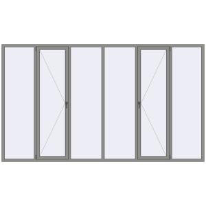 Купити Вікна 3800x2200 мм Altest Pony 375 RAL 9007 Grey aluminium з двох сторін