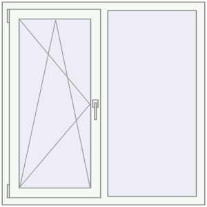 Купити Вікна 1200x1200 мм REHAU Euro 70 Білий (RAL 9016) з двох сторін