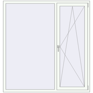 Купити Вікна 1660x1750 мм REHAU Euro 60 Білий (RAL 9016) з двох сторін