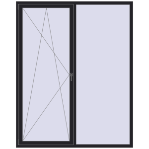 Купити Вікна 1800x2250 мм REHAU Euro 70 BLACK_ULTI-MATT з двох сторін