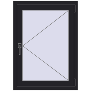 Купити Вікна 700x960 мм REHAU Euro 70 BLACK_ULTI-MATT з двох сторін