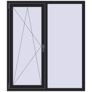 Купити Вікна 1300x1500 мм REHAU Euro 70 BLACK_ULTI-MATT з двох сторін