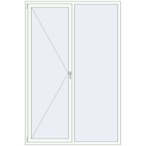 Купити Вікна 1600x2400 мм REHAU Brillant-Design Білий (RAL 9016) з двох сторін