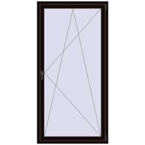 Металопластикове вікно 1000x2000 мм Одностулкове (комплектація: За замовчуванням). Вид зсередини Купити Вікна 1000x2000 мм REHAU Euro 60