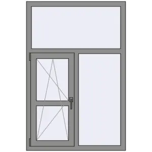 Купити Вікна 1000x1500 мм Altest Pony 375 RAL 9007 Grey aluminium з двох сторін