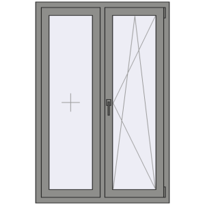 Купити Вікна 1000x1500 мм Altest Pony 375 RAL 9007 Grey aluminium з двох сторін
