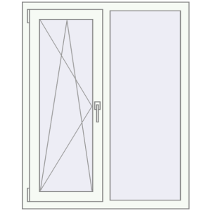 Купити Вікна 1000x1200 мм REHAU Brillant-Design Білий (RAL 9016) з двох сторін