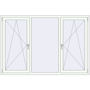 Купити Вікна 2000x1340 мм REHAU Brillant-Design Білий (RAL 9016) з двох сторін