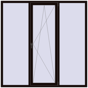 Купити Вікна 2000x2000 мм REHAU Euro 60 BLACK_BROWN з двох сторін