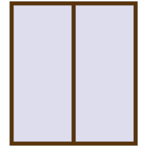 Металопластикове вікно 1600x1800 мм Двостулкове (комплектація: Оптимальна). Вид зсередини Купити Вікна 1600x1800 мм REHAU Brillant-Design WALNUT з двох сторін