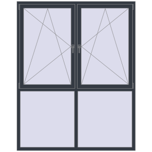 Купити Вікна 1750x2200 мм REHAU Brillant-Design ANTHRACITE_GREY_STRUKTURAL з двох сторін