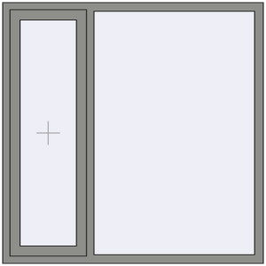 Купити Вікна 1500x1500 мм Altest Pony 375 RAL 9007 Grey aluminium з двох сторін