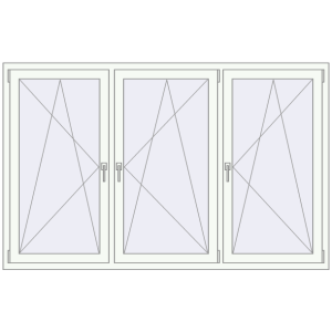 Купити Вікна 2050x1300 мм REHAU Euro 70 Білий (RAL 9016) з двох сторін