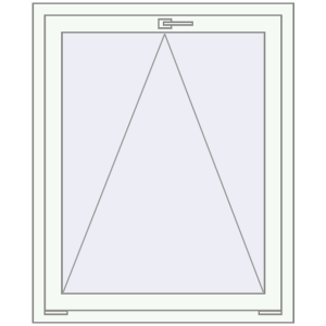 Металопластикове вікно 900x1100 мм Одностулкове (комплектація: За замовчуванням). Вид зсередини Купити Вікна 900x1100 мм REHAU Euro 70 Білий (RAL 9016) з двох сторін