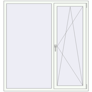 Купити Вікна 1550x1650 мм REHAU Euro 70 Білий (RAL 9016) з двох сторін